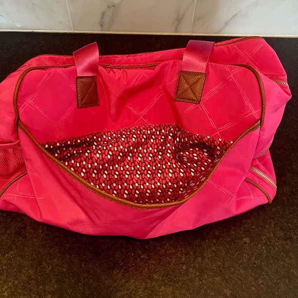 VERA BRADLEY LIGHTEN UP PREPPY POLLY YOGA SPORT BEACH GYM EXERCISE BAG - Picture 10 of 16